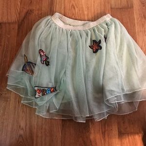 Zara Girls tulle skirt with patches size 11-12